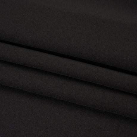 Stretch Polyester Scuba Knit - Black - Designer Deadstock