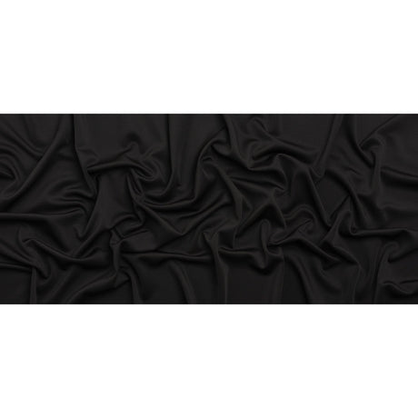 Stretch Polyester Scuba Knit - Black - Designer Deadstock