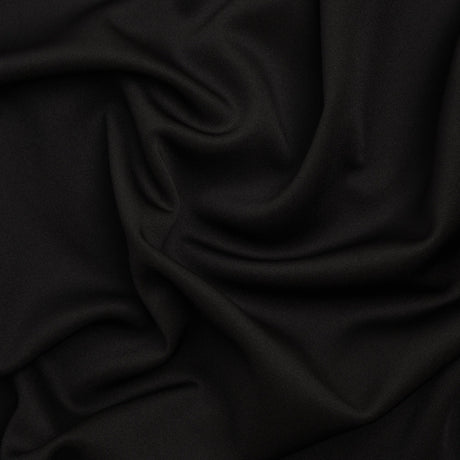 Stretch Polyester Scuba Knit - Black - Designer Deadstock