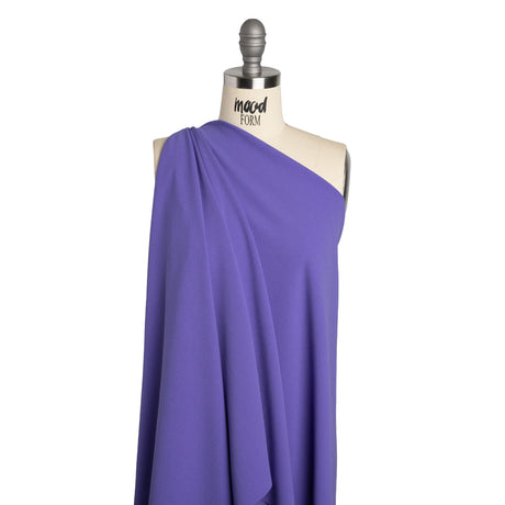 Stretch Polyester Crepe Double Knit - Blue Violet - Designer Deadstock