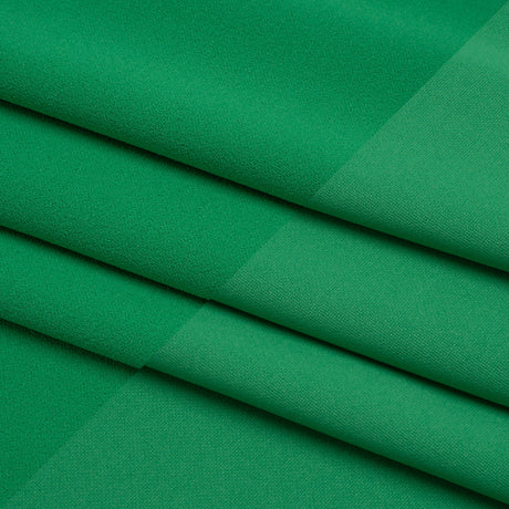 Stretch Polyester Crepe Double Knit - Dark Mint Green - Designer Deadstock