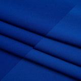 Stretch Polyester Crepe Double Knit - Cobalt Blue - Designer Deadstock