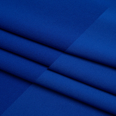 Stretch Polyester Crepe Double Knit - Cobalt Blue - Designer Deadstock
