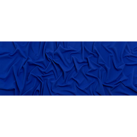Stretch Polyester Crepe Double Knit - Cobalt Blue - Designer Deadstock