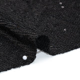 Baby Sequins Mesh - Gunmetal on Black - Designer Deadstock