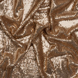 Baby Sequins Mesh - Rose Gold on Beige - Designer Deadstock
