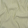 Ruched Polyester and Rayon Woven - Olive Green and Ivory Candy Stripes - Designer Deadstock
