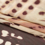 Rayon Chiffon Panel - Garnet Red and Beige Spotted Abstract - Made in Italy