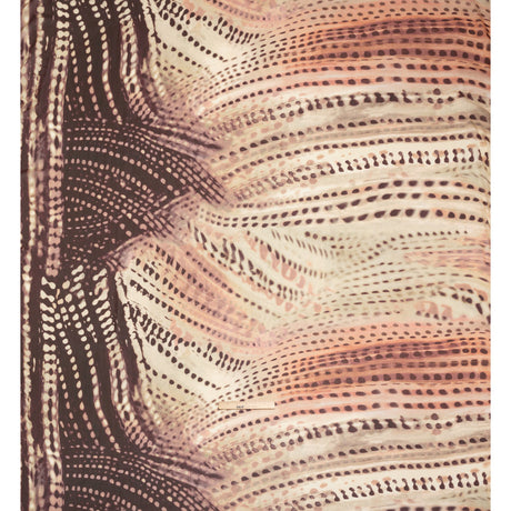 Rayon Chiffon Panel - Garnet Red and Beige Spotted Abstract - Made in Italy