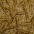 Polyester Chiffon with Gold Metallic Dots - Golden Olive and Black Little Dots - Made in Italy