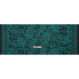 Polyester Charmeuse - Dark Green and Teal Paisley - Made in Italy