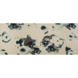 Polyester Charmeuse - Cream and Hunter Green Abstract - Made in Italy