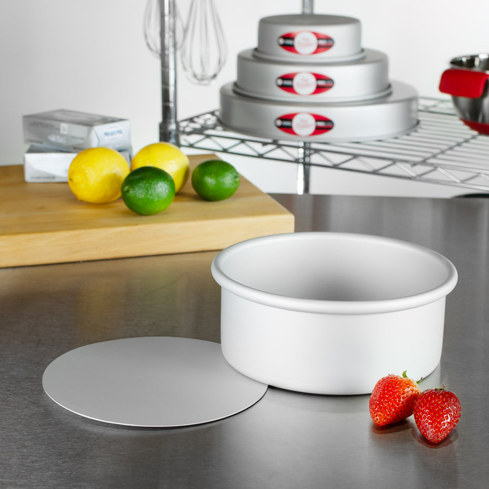 Fat Daddio's Anodized Aluminum Round Cheesecake Pan with Loose Bottom, 3" Dia. x 3" Deep