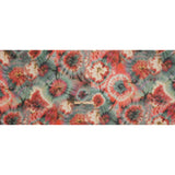 Lightweight Rayon Twill - Red and Forest Green Tie Dye - Made in Italy