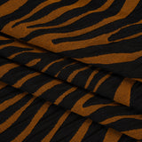 Stretch Knit Jacquard by Mara Hoffman - Burnt Orange and Black Tiger Stripes - Designer Deadstock