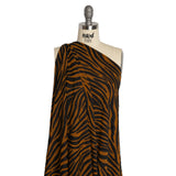 Stretch Knit Jacquard by Mara Hoffman - Burnt Orange and Black Tiger Stripes - Designer Deadstock