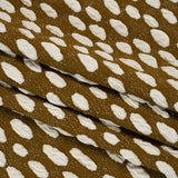Stretch Knit Jacquard by Mara Hoffman - Brown and White Organic Polka Dots - Designer Deadstock
