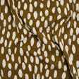 Stretch Knit Jacquard by Mara Hoffman - Brown and White Organic Polka Dots - Designer Deadstock