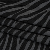 Stretch Knit Jacquard by Mara Hoffman - Gray and Black Tiger Stripes - Designer Deadstock