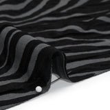 Stretch Knit Jacquard by Mara Hoffman - Gray and Black Tiger Stripes - Designer Deadstock