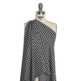 Stretch Knit Jacquard by Mara Hoffman - Black and White Gingham Check - Designer Deadstock