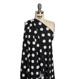 Stretch Knit Jacquard by Mara Hoffman - Black and White Polka Dots - Designer Deadstock