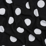 Stretch Knit Jacquard by Mara Hoffman - Black and White Polka Dots - Designer Deadstock