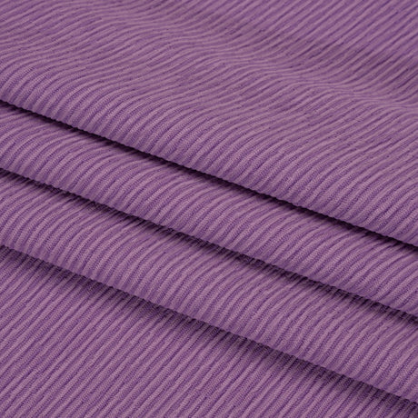 Stretch Knit Jacquard by Mara Hoffman - Lavender and Lilac Ribbed Candy Stripes - Designer Deadstock