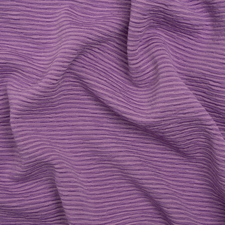 Stretch Knit Jacquard by Mara Hoffman - Lavender and Lilac Ribbed Candy Stripes - Designer Deadstock