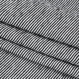Stretch Knit Jacquard by Mara Hoffman - Black and White Ribbed Candy Stripes - Designer Deadstock