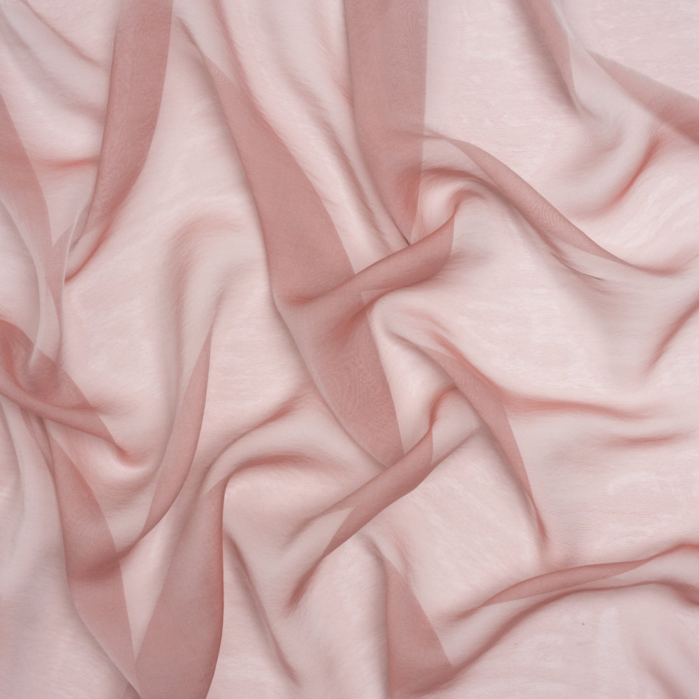 Chiffon-Like Silk Voile - Light Gray and Mauve Iridescent - Adelaide Collection