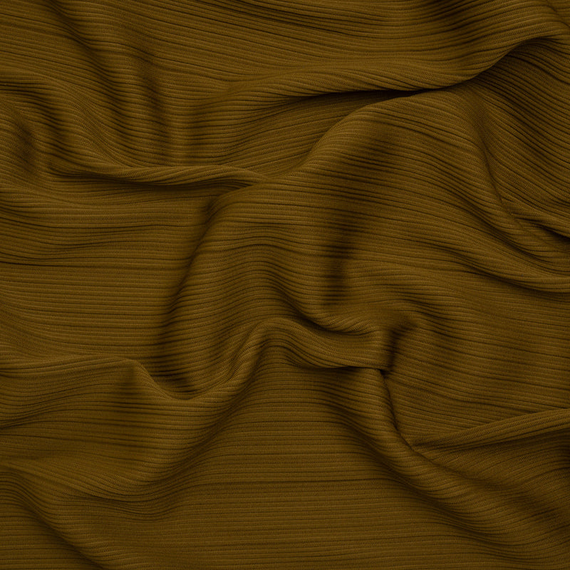 Ribbed Stretch Polyester Double Knit by Mara Hoffman - Olive - Designer Deadstock