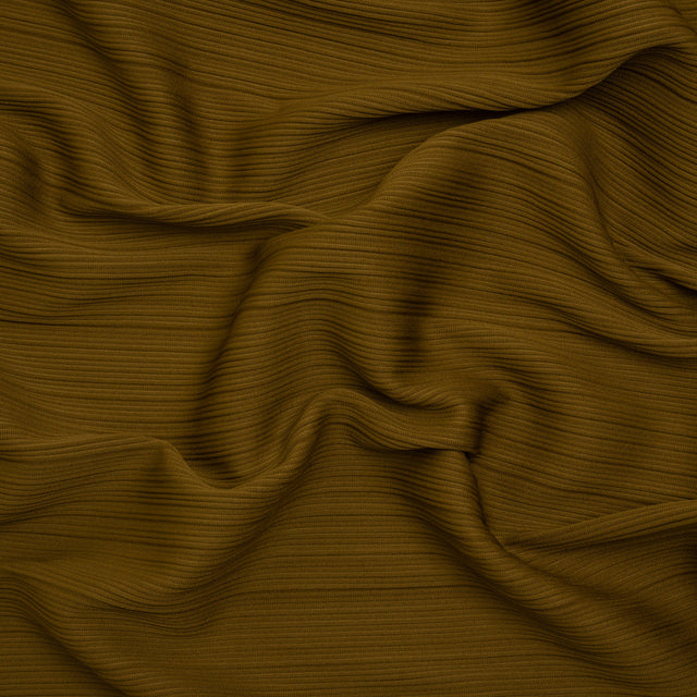 Ribbed Stretch Polyester Double Knit by Mara Hoffman - Olive - Designer Deadstock