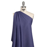 Textured Stretch Polyester Jacquard Knit by Mara Hoffman - Blue Violet Wavy Lines - Designer Deadstock