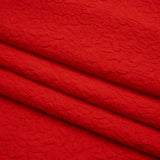 Stretch Polyester Jacquard Knit by Mara Hoffman - Red Orange Squiggles - Designer Deadstock