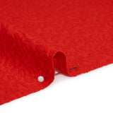 Stretch Polyester Jacquard Knit by Mara Hoffman - Red Orange Squiggles - Designer Deadstock