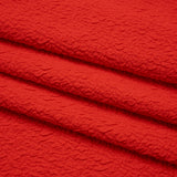 Textured Stretch Polyester Double Knit by Mara Hoffman - Bright Coral Crinkles - Designer Deadstock