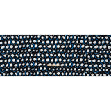 Rayon Crepe de Chine Made in Italy - Black, White and Blue Abstract Spots - Deadstock