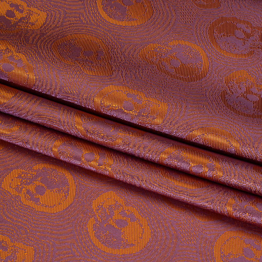 Skulls Jacquard Lining - Orange and Lavender Bi-Color - Thalia Collection