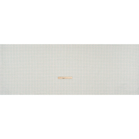 Metallic Polyester Tweed - Gold, White and Seafoam Plaid - Deadstock