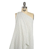 Metallic Polyester Tweed - Gold, White and Seafoam Plaid - Deadstock