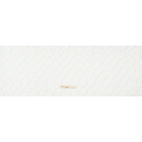 Polyester Pom Pom Tweed with Baby Sequins - White and Kelly Green - Deadstock