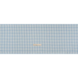Cotton and Polyester Plaid Tweed with Baby Sequins and Eyelash Fringe - Baby Blue and White - Deadstock