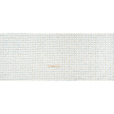 Polyester Boucle Tweed with Plaid Metallic Eyelash Fringe - White, Sky Blue and Gold - Deadstock