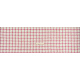 Polyester Boucle Tweed with Metallic Eyelash Fringe - White, Pink and Gold Plaid - Deadstock