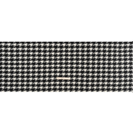 Acrylic Boucle Tweed - Black and Cream Houndstooth - Deadstock