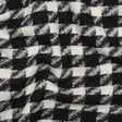 Acrylic Boucle Tweed - Black and Cream Houndstooth - Deadstock