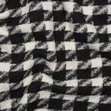 Acrylic Boucle Tweed - Black and Cream Houndstooth - Deadstock
