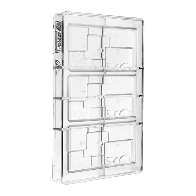 Greyas Polycarbonate Chocolate Mold, Easter Bar by Luis Amado, 3 Cavities