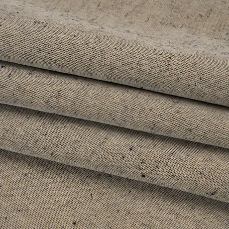 Heavyweight Metallic Linen Woven - White, Black and Gold